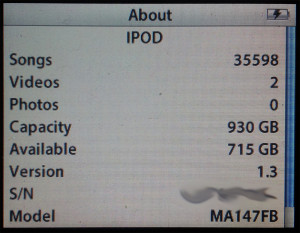 1TB iPod Screen