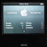 Apple iPod Classic (6g) 32Gb Info Screen